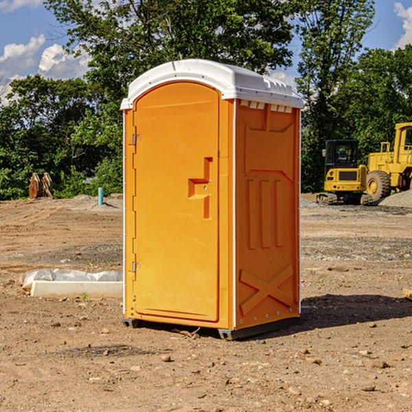 how often are the porta potties cleaned and serviced during a rental period in Berger